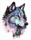Wolf 5d Diy Diamond Painting Diamant Malerei Set MJ1454