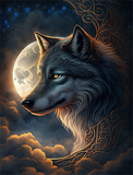 Wolf 5d Diy Diamond Painting Diamant Malerei Set MJ1477
