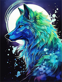 Wolf 5d Diy Diamond Painting Diamant Malerei Set MJ1481