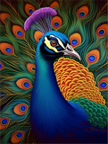Pfau 5d Diy Diamond Painting Diamant Malerei Set MJ1603