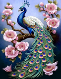 Pfau 5d Diy Diamond Painting Diamant Malerei Set MJ1610