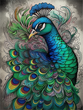Pfau 5d Diy Diamond Painting Diamant Malerei Set MJ1612