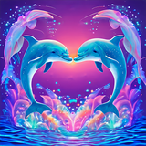 Delfin 5d Diy Diamond Painting Diamant Malerei Set MJ1728