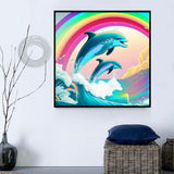 Delfin 5d Diy Diamond Painting Diamant Malerei Set MJ1736