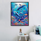 Delphin 5d Diy Diamond Painting Diamant Malerei Set MJ1743
