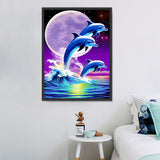 Delphin 5d Diy Diamond Painting Diamant Malerei Set MJ1746