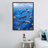 Delphin 5d Diy Diamond Painting Diamant Malerei Set MJ1750
