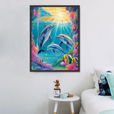 Delphin 5d Diy Diamond Painting Diamant Malerei Set MJ1759