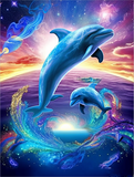 Delphin 5d Diy Diamond Painting Diamant Malerei Set MJ1760