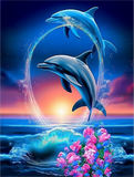 Delphin 5d Diy Diamond Painting Diamant Malerei Set MJ1764
