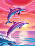 Delphin 5d Diy Diamond Painting Diamant Malerei Set MJ1765