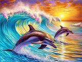 Delphin 5d Diy Diamond Painting Diamant Malerei Set MJ1769