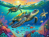 Schildkröte 5d Diy Diamond Painting Diamant Malerei Set MJ1992