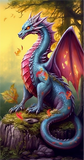 Drachen 5d Diy Diamond Painting Diamant Malerei Set MJ2101