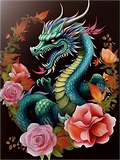 Drachen 5d Diy Diamond Painting Diamant Malerei Set MJ2141