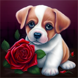 Hund 5d Diy Diamond Painting Diamant Malerei Set MJ9037