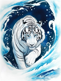 Tiger 5d Diy Diamond Painting Diamant Malerei Set MJ9216