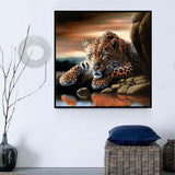 Leopard 5d Diy Diamond Painting Diamant Malerei Set MJ9418