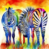 Zebra 5d Diy Diamond Painting Diamant Malerei Set MJ9478