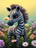 Zebra 5d Diy Diamond Painting Diamant Malerei Set MJ9487