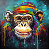 Affe 5d Diy Diamond Painting Diamant Malerei Set MJ9598