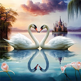Schwan 5d Diy Diamond Painting Diamant Malerei Set MJ9872