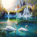Schwan 5d Diy Diamond Painting Diamant Malerei Set MJ9873
