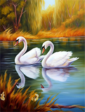 Schwan 5d Diy Diamond Painting Diamant Malerei Set MJ9888