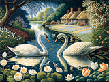 Schwan 5d Diy Diamond Painting Diamant Malerei Set MJ9893