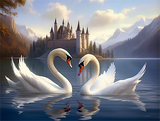 Schwan 5d Diy Diamond Painting Diamant Malerei Set MJ9895
