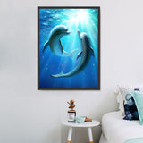 Delphin 5d Diy Diamond Painting Diamant Malerei Set SS345356642